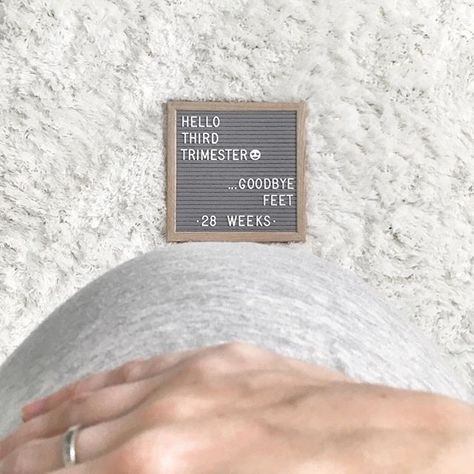 I couldn’t let a week go past without sharing a letterboard picture. Soooo here ya go! . . 👋🏼 Hello third trimester..... goodbye feet! //… Hello Third Trimester, Trimester By Weeks, Bump Pics, Third Trimester Pregnancy, Baby Bump Pictures, Pregnancy First Trimester, Bump Pictures, Pregnancy Ideas, 1st Trimester