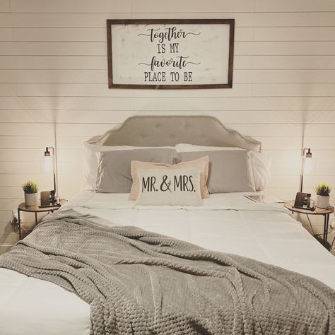 Master Bedroom completed!!!   #bedroom ideas #togetherismyfavoriteplacetobe #husband and wife Bedroom Couple Decor Ideas, Room Ideas Aesthetic Husband And Wife, Married Couple Room Ideas, Room Ideas Husband And Wife, Room Ideas For Husband And Wife, Husband And Wife Apartment, Boho Farmhouse Master Room Bedroom Ideas, Husband And Wife Bedroom Ideas Cozy, Bedroom Ideas For Husband And Wife