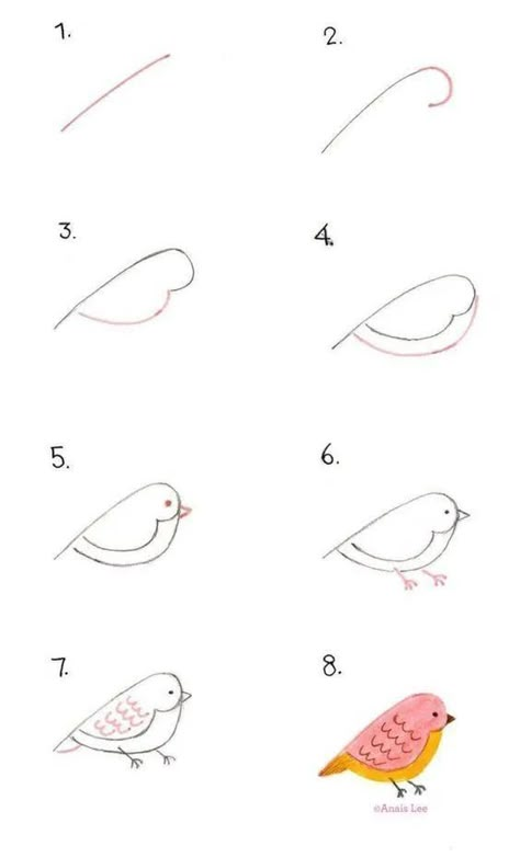 40 Easy Drawing Ideas for Beginners #drawings #sketchbook // Things to draw, easy things to draw, animal drawing, bird drawing Anais Lee, How To Draw Birds, Draw Birds, Bird Drawing, Bullet Journal Doodles, Bird Drawings, Journal Doodles, Drawing Lessons, Drawing Skills