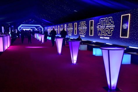 10 Ideas for a 'Star Wars'-Themed Event | BizBash Bar Mitzvah Themes, Conference Themes, Bloc Party, Top Cocktails, Beach Food, Eye Logo, Star Wars The Force Awakens, Tv Program, Star Wars Action Figures