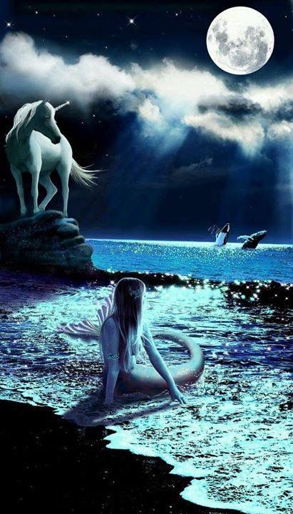 Unicorn art Mermaid Island, Stormy Skies, Mermaid Fairy, Enchanted Evening, The Shallows, Unicorns And Mermaids, Mermaid Dreams, Mermaids And Mermen, Mermaid Life