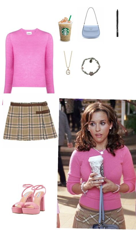 Mean Girls Gretchen Halloween, Gretchen Weiners Outfit Halloween Costumes, Gretchen Wieners Halloween Costume, Meangirls Movie Outfits, Gretchen Weiners Outfit Halloween, Gretchen Wieners Outfit, Gretchen Mean Girls Outfits, Gretchen Weiners Halloween Costume, Gretchen Weiners Costume