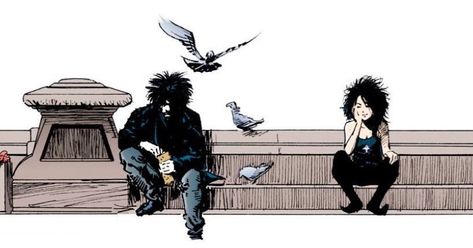 Sonho e morte, de Sandman (Foto: Reprodução / Instagram) Sandman Desktop Wallpaper, Sandman Tattoo, Scary Mary, Morpheus Sandman, Sandman Comic, Vertigo Comics, The Sandman, Arte Dc Comics, Characters Design