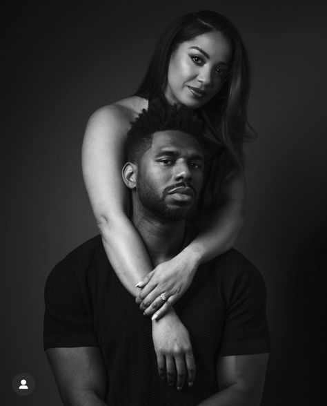 Couples Shoot Studio, Couple Poses Ideas Photoshoot, Photo Shoot Couple Ideas, Men’s Photoshoot Ideas, Cute Poses For Couples Photoshoot, All Black Couples Photoshoot, Cute Couple Pics Black, Couple Shoot Outfits, Black Couple Engagement Photoshoot