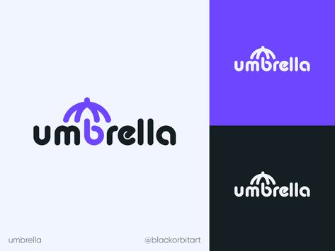 Umbrella logo by Slava Antipov Umbrella Typography, Rain Logo, Umbrella Logo, Sunset Logo, Brochure Design Layout, Umbrella Corporation, Shop Branding, Sports Design Inspiration, Care Logo