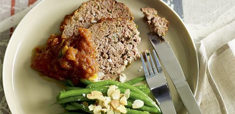 Wagyu Meatloaf, Brown Gravy Meatloaf, Beef Meatloaf, Tomato Relish, Brown Gravy, Wagyu Beef, Meatloaf Recipe, Crushed Garlic, Meatloaf Recipes