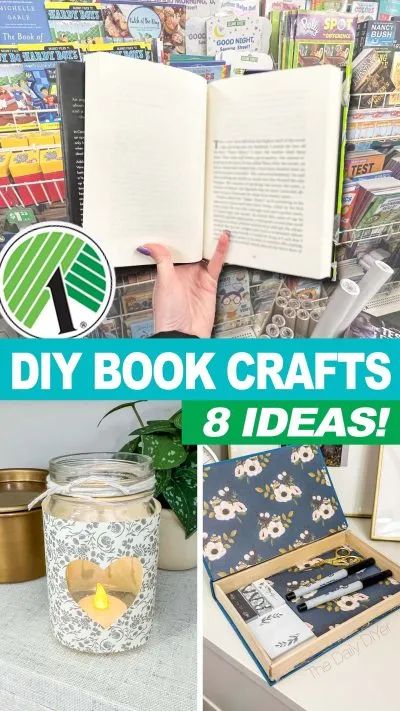 Dollar Tree book DIY ideas Reuse Books, Diy Gift For Book Lovers, Crafts With Books Diy, Diy For Book Lovers, Upcycle Old Books, Diy Book Gift Ideas, Crafts For Book Lovers Diy, Faux Books Decor Diy, Book Holder Diy