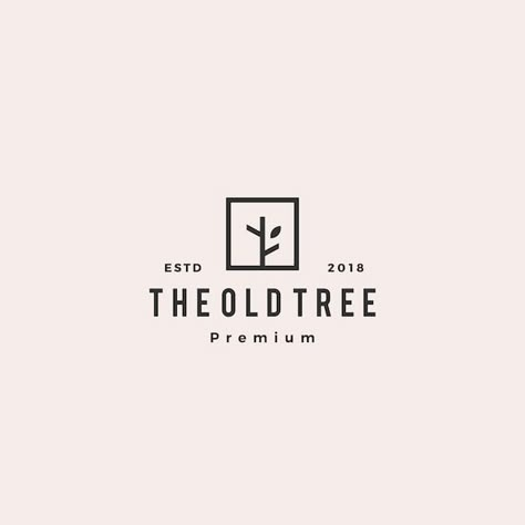 Vector tree logo retro hipster vintage l... | Premium Vector #Freepik #vector #green-tree #white-tree #tree #garden-background Abstract Tree Illustration, Tree Service Logo, Ro Logo, Tree House Logo, Tree Logo Ideas, Oak Logo, Journey Logo, Pub Logo, Maple Leaf Logo