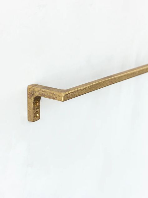 Kanamono Towel Bar - Rikumo Black Hardware Bathroom, Modern Towel Bars, Brass Towel Bar, Towel Rod, The Missing Piece, Spa Inspiration, Towel Rack Bathroom, Towel Hanger, Towel Collection