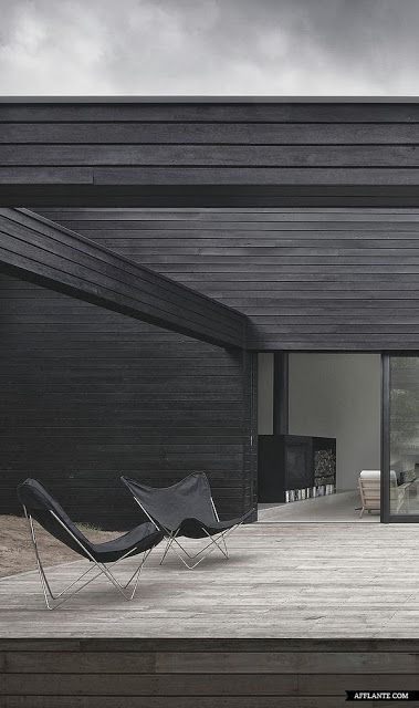 Black Cladding, Armani Casa, Black Houses, Armani Hotel, Wood Architecture, Outside Living, Modern Outdoor Furniture, Design Hotel, Butterfly Chair