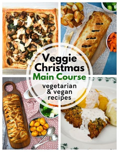 Veggie Christmas (vegetarian and vegan recipes) Christmas Vegetarian, Vegetarian Christmas Dinner, Veggie Christmas, Vegetarian Christmas Recipes, Vegan Christmas Dinner, Easy Christmas Dinner, Vegetarian Christmas, Christmas Main, Vegan Christmas Recipes