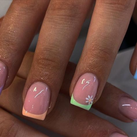 𝐆𝐈𝐀𝐍𝐆’𝐒 𝐍𝐀𝐈𝐋𝐒 on Instagram: "Pastels french manicure 💗💚💙💜💛 #biab #frenchmanicure #nail #nailoftheday #french #holidays #nailartist #frenchmanicure #nailinspiration #nailoftheday #nail" French Biab Nails, Holiday Biab Nails, Biab Nail, Nails April, Everyday Nails, Biab Nails, French Top, S Nails, Builder Gel Nails