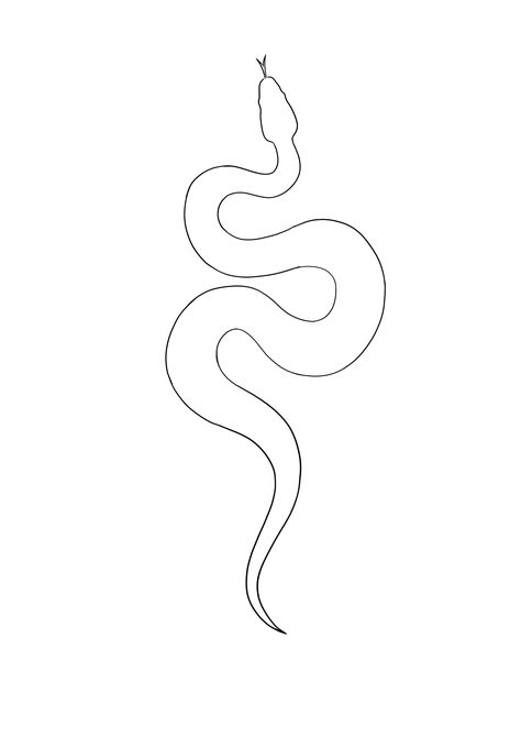 Simple Tattoo Stencils Outline Design, Line Tattoo Stencil, Small Outline Tattoos, Tattoo Practice Stencils, Snake Outline, Tattoo 2022, Printable Tattoos, Beginner Tattoos, Tattoo Practice