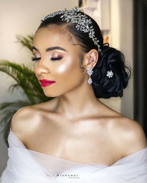 Low Bun Wedding Hair Black Women, Wedding Hair Black, Bridal Hairdos, Low Bun Wedding Hair, Bride Hairstyles Updo, Forest Green Wedding, Bun With Curls, Natural Hair Wedding, Bridal Styled Shoot