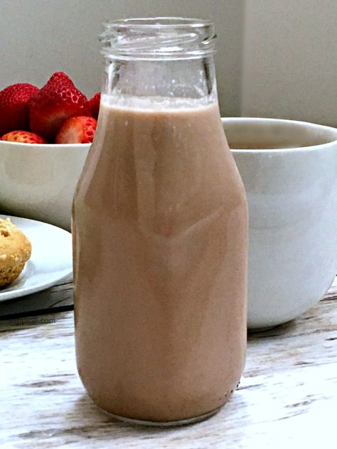 Almond Joy Creamer Recipe, Diy Almond Joy, Almond Joy Coffee Creamer, Almond Joy Coffee, Homemade Almond Joy, Almond Cow Recipes, Flavored Creamer, Almond Creamer, Almond Cow