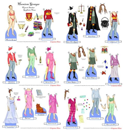 Hermione Paper Dolls --- http://www.stranamam.ru/post/7317222/ Harry Potter Paper Dolls, Movie Character Pumpkins, Dolls Film, Harry Potter Pumpkin, Character Pumpkins, Harry Potter Printables, Film Paper, Paper People, Pumpkin Carvings Stencils