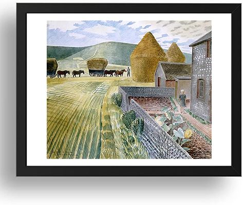 Period Prints Furlongs (Farm House E Sussex) by Eric Ravilious, vintage art, framed A3 reproduction poster print in 17x13 inch frame : Amazon.co.uk: Home & Kitchen Tirzah Garwood, Peggy Angus, Eric Ravilious, Sussex Downs, Edward Bawden, James Russell, Watercolour Landscapes, British Artists, South Downs