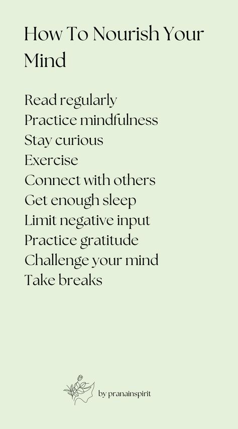 Here are 10 ways to give your mind and mental health some nourishment it needs.🧘‍♀️

#mindset #mindsettips #emotionalwellness #wellnesstips #emotions #manageemotions #peace #peaceful #positivity #positivemindset #healthyhabits #mindfulness #healthandwellness #reading #yoga #meditation #rest #recovery #mindfulrest Quick Mindfulness Exercises, Healing Your Mind, How To Get Peace Of Mind, Meditation Ideas, Mindfulness Therapy, Relax Quotes, Mindful Meditation, Peaceful Mind, Gratitude Challenge