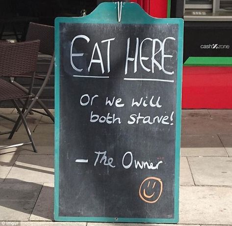 Photos capture wittiest signs outside pubs and restaurants Sidewalk Signs, Sidewalk Sign, Beer Advertising, You Had One Job, Restaurant Signs, Pub Signs, Chalkboard Signs, Chalkboard Art, Funny Signs