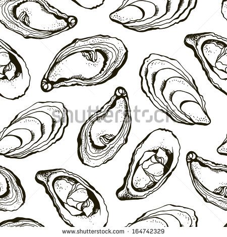 Oysters Illustration Stock Photos, Images, & Pictures | Shutterstock Wallpaper Backgrounds Nature, Oyster Tattoo, Backgrounds Nature, Nature Ocean, Oyster Bar, Nautical Art, Sealife, Paint Designs, Sea Life