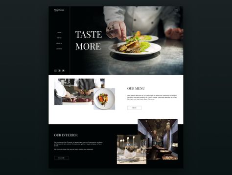 web design restaurant by Elisabeth Molkova Restaurant Website Design Inspiration, Restaurant Web Design, Cafe Website Design, Food Website Design, Cafe Website, Restaurant Layout, Restaurant Website Design, Food Web Design, Design Sites