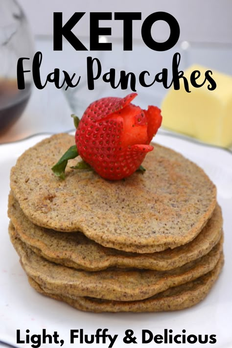 Flourless Pancakes Healthy, Flax Meal Recipes, Flax Meal Pancakes, Flax Recipes, Flax Pancakes, Keto Waffles, Flax Meal, Low Carb Pancakes, Keto Pancakes