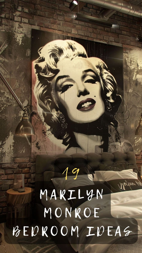 Are you ready to glam up your sleeping space? Click for 19 Marilyn Monroe bedroom concepts that scream luxury and Hollywood charm. 💄🌟 #LuxuryDecor #MarilynGlamour #HollywoodBedrooms #ChicSpaces #GlamInteriors Marylin Monroe Bedroom Ideas, Marilyn Monroe Bedroom Ideas, Glamour Bedroom Decor, Hollywood Glamour Bedroom, Marilyn Monroe Bedroom, Hollywood Glam Bedroom, Inspired Bedroom, Glam Bedroom, Chic Spaces