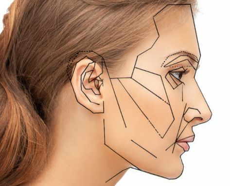 Flat Face Side Profile, Perfect Face Png, Woman Face Proportions, Side Face Proportions, Golden Ratio Face Women, Female Face Template, Perfect Face Template, Perfect Face Ratio, Defined Face Structure