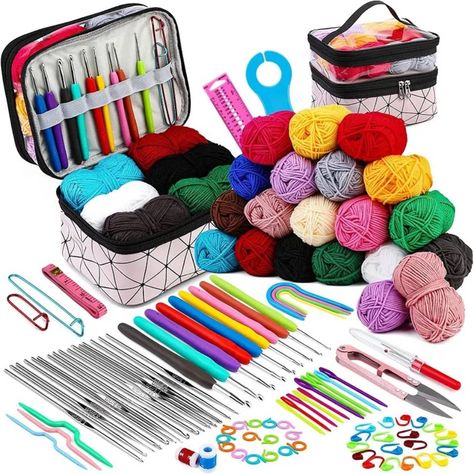 Hand Knitting Diy, Ergonomic Crochet Hook, Yarn Storage, Crochet Supplies, Knitting Kit, Crochet Hook Set, Crochet Set, Knitting Supplies, Crochet Lovers