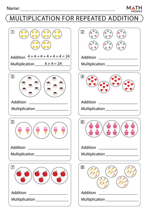 Array Multiplication Worksheet, Multiplication For Kindergarten, Addition Table Worksheet, 1st Grade Multiplication Worksheets, Arrays Repeated Addition, Repeated Addition Worksheets Grade 2, Repeated Addition Worksheets For Grade 1, Multiplication Arrays Worksheets, Maths Grade 3 Activities