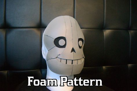 Free Sans Foam Mask Pattern - Undertale Eva Foam Mask, Foam Mask, Foam Cosplay, Hero Mask, Pyrography Tools, Traditional Pumpkin, Candle Making Wax, Halloween Traditions, Craft Foam