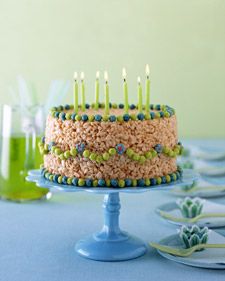 RCT cake Rice Crispy Cake, Rice Krispie Cakes, Martha Stewart Recipes, Homemade Birthday Cakes, Gateaux Cake, Birthday Cake Recipe, Chocolate Marshmallows, Rice Crispy Treats, Crispy Treats