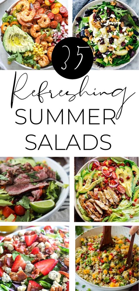 Summer Salad Recipes Healthy, Winter Salads, Healthy Summer Dinner Recipes, Summertime Salads, Different Salads, Healthy Summer Dinners, Salad Pasta, Summer Recipes Dinner, Refreshing Salad