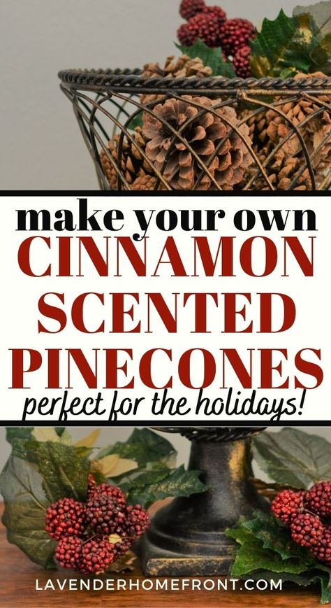 Learn how to make these wonderfully smelling cinnamon scented pine cones. Scented with essential oils, these pine cones will help your home smell just like the holidays and are non-toxic too! Enjoy them as a beautiful natural decor item, or add them as Christmas decorations throughout your home. Cinnamon Scented Pinecones, Scented Pine Cones, Christmas Crafts Diy Kids, Christmas Crafts Diy Decoration, Diy Cinnamon, Scented Pinecones, Pinecone Crafts Christmas, Potpourri Recipes, Christmas Crafts Diy Projects