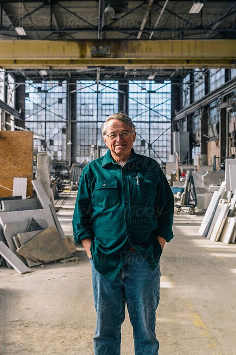 Senior Man Boss Smiling at indusrrial warehouse business location Senior Citizen Photography with Portraits, Lifestyle and Inspiration  #Seniorlifestyle #activesenior #retirementphotography #seniorcitizenpeople #seniorcitizenportraits #seniorcitizenphotos #seniorcitizenphotoshoot #retired  #beautifulseniorcitizen #bluecollar #seniorcitizenworking #boss #seniorcitizenboss #atwork #handsomeseniorcitizen #familyphoto #stocksy #stocksyunited Warehouse Business, Factory Photography, Business Location, Work Photos, Line Photography, Environmental Portraits, Corporate Photography, Food Poster Design, Team Photos