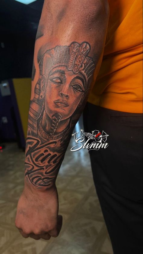 King Tut Tattoo, Tattoo King, King Tut, Arm Sleeve, Tatting, Tattoos, Quick Saves