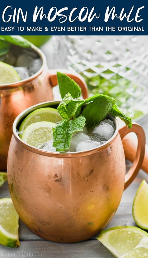 If you love gin you will absolutely love this Moscow Mule with Gin! It is the perfect cocktail! Moscow Mule With Gin, Moscow Mules, Moscow Mule Recipe, Mule Recipe, Keto Cocktails, Gin Recipes, Classic Cocktail Recipes, Shakes Drinks, Copper Mugs