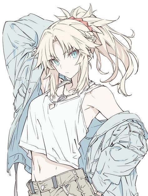 Mordred Mordred Fate, Type Moon Anime, 캐릭터 드로잉, Arte Fantasy, 영감을 주는 캐릭터, Anime Character Drawing, Anime Sketch, Drawing Reference Poses, An Anime