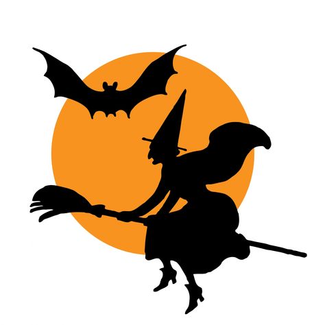 Halloween Witch Broomstick Clipart Halloween Witch Silhouette, Halloween Desenho, Free Witch Silhouette Printable, Bruja Halloween, Witch On Broom Silhouette, Witch Cartoon, Witch On A Broomstick, Halloween Clipart Free, Witch Broomstick