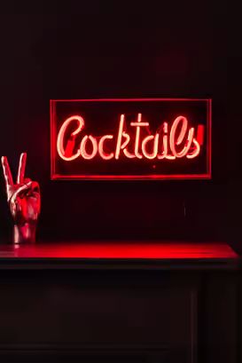 Neon Lights | Neon Signs & Neon Lighting | Rockett St George Neon Bar Lights, Neon Tube Lights, Fun Typography, Neon Box, Neon Colours, Gin Bar, Neon Wall, Drinks Trolley, Rockett St George