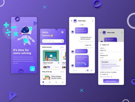 This app will help you solve all your math equations from algebra to calculus. End-users need to upload the photo of their math queries and AI assistant will gives them a solution instantly with easy steps. This app allows end-users to get daily new tricks to enhance skills. The concept of this application is for studying mathematics in a convenient and relaxed way. Studying Mathematics, Ux App Design, Please Help Me, Calculus, New Tricks, Mobile App Development, Equations, Easy Steps, App Development