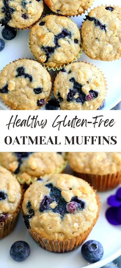 Gluten Free Blueberry Muffins Recipes, Oatmeal Muffins Gluten Free, Gluten Free Blueberry Recipes, Blueberry Oat Muffins, Oatmeal Blueberry, Elegant Brunch, Gluten Free Blueberry Muffins, Blueberry Oatmeal Muffins, Blueberry Muffins Recipe