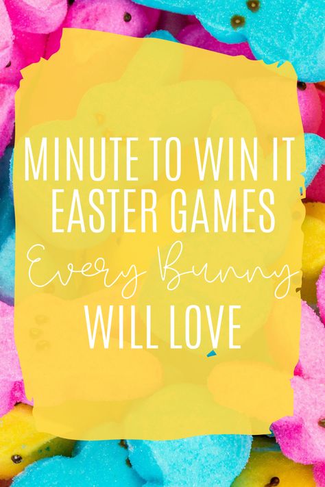 Minute to Win It Easter Games Every Bunny Will Love - Fun Party Pop Adult Easter Games, Spring Party Games, Family Easter Games, Adult Easter Egg Hunt, Fun Easter Games, Easter Games For Kids, Easter Party Games, Activity Day Girls, Minute To Win