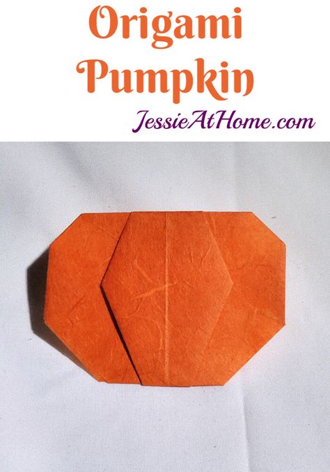 The Origami Pumpkin Pattern is a great way to celebrate the fall. It can be used as a place card, stung as garland, glued onto a card, and so much more. #OrigamiPumpkin #HomeDecor #FallDecor #Halloween #FallCraft #OrigamiPattern #JapanesePaperFolding #Origami #PaperCrafting #OrigamiTutorial #Art #Crafts #DIY #JessieAtHome #JessieRayot Origami Pumpkin Tutorial, Origami Pumpkin, Folding Money, Thanksgiving Projects, Origami Patterns, Thanksgiving Inspiration, Paper Mache Crafts, Diy Thanksgiving, Fall Crafts Diy