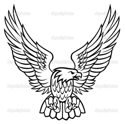 Fave eagles Eagle Line Art, Eagle Outline, Wolf Outline, Eagle Vector, Eagle Drawing, Harley Davidson Art, Geometric Shapes Art, Eagle Tattoos, Eagle Art