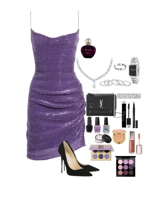 Purple Party Outfits For Women, Euphoria Fits, Euphoria Dress, Dreamy Wardrobe, Dresses Polyvore, Purple Queen, Guts Tour, Party Outfits For Women, Red Carpet Outfits