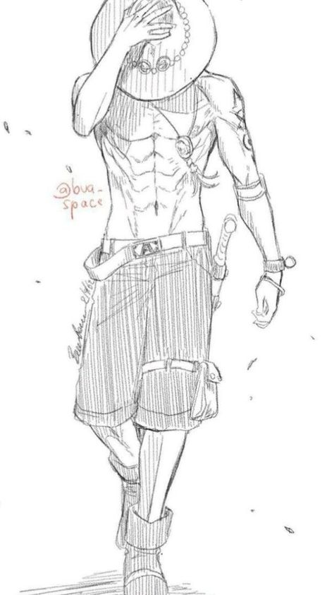 One Piece Drawing Sketches Luffy, Ace One Piece Drawing Sketch, Ace Sketch One Piece, One Piece Manga Drawing, Ace Drawings One Piece, Anime Sketch One Piece, Portgas D Ace Drawing, Ace One Piece Drawing, Luffy Art Drawing