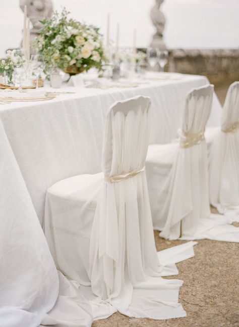 How to Decorate Your Wedding Chairs - PaperLanternStore.com - Paper Lanterns, Decor, Party Lights & More Wedding Plate Setting, Wedding Reception Chairs, Grecian Wedding, Kt Merry, Amalfi Coast Wedding, Wedding Chair Decorations, Chair Covers Wedding, Wedding Plates, Chair Makeover