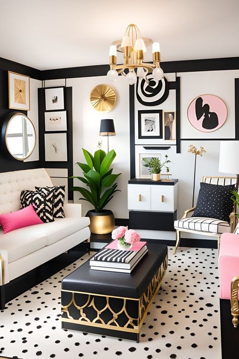 Woman Cave Ideas, Bedroom Ideas Master On A Budget, Fabulous Living Room Decor, Glam Apartment Decor, Glam Apartment, Eclectic Glam, Diva Den, Maximalist Interior, Living Room Decor Inspiration