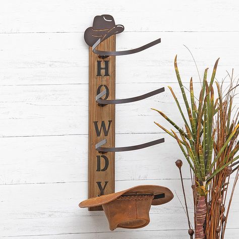 Lone Star Western Decor Wood Hat Rack, Cowboy Hat Rack, Wood Hat, Black Forest Decor, Cross Quilt, Blooming Cactus, Spring Quilts, Western Homes, Hat Rack